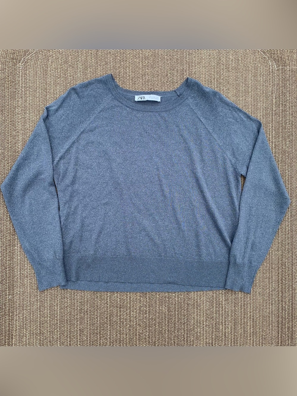 Zara Men's Heather Gray Crewneck Sweater